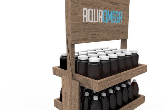 飲料のびんの食料雑貨品店のための木製の陳列台ビール陳列台