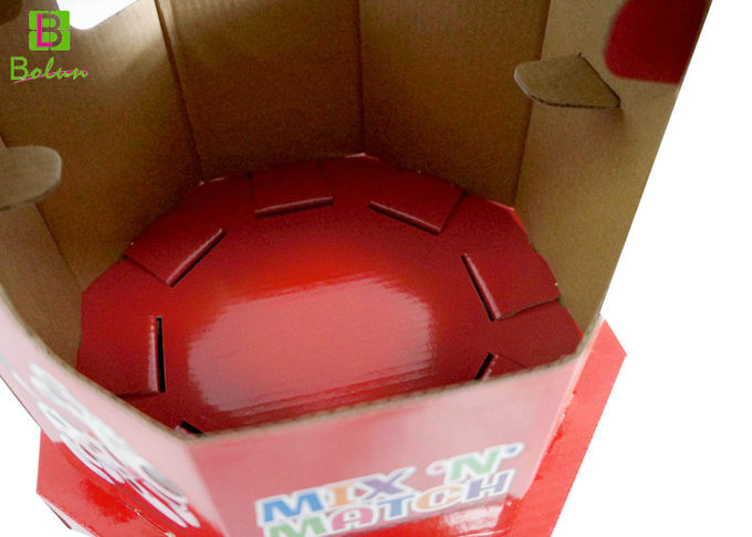 赤はキャンデーのボール紙の表示ホールダーの子供の様式を個人化しました