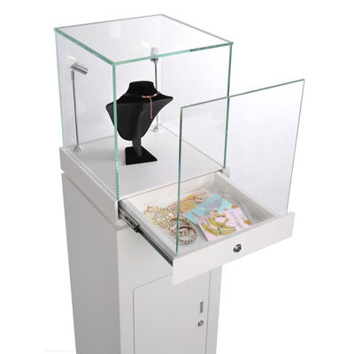 品質  Wooden Point Of Purchase Pop Display Necklace Jewelry Display Stand With Lock 工場